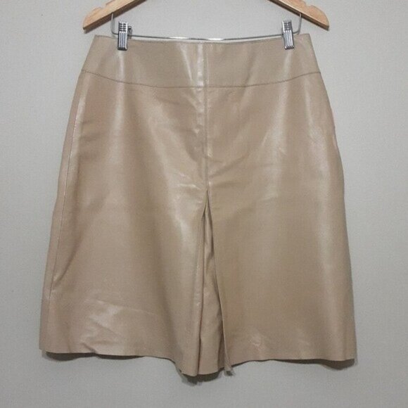 Vintage Margaret Goatrey leather skirt women’s 12 tan y2k event festival event - Picture 8 of 8